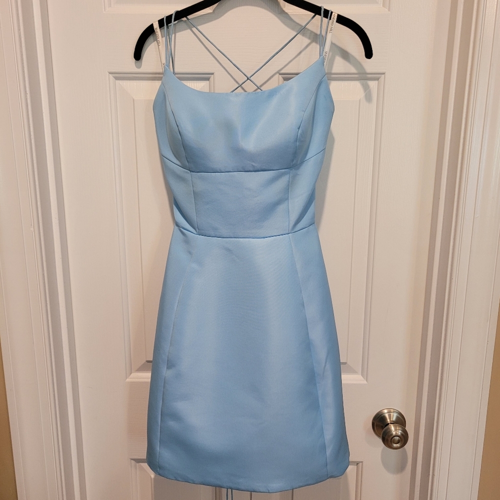 Sherri Hill Elegant Blue Homecoming Dress